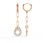 Chain Drop Diamond Earrings