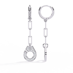 Diamond Link Drop Earrings