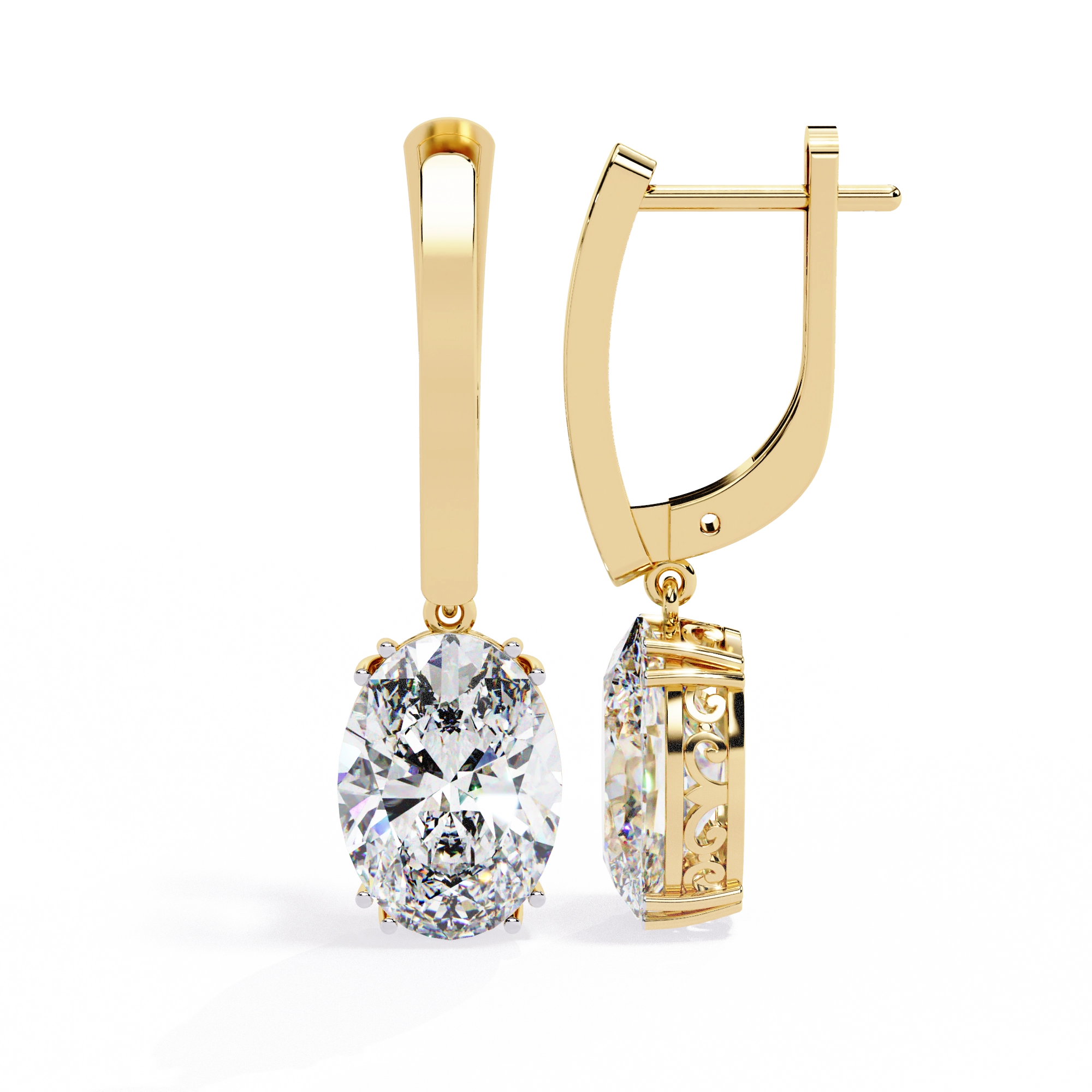 Vintage Hoop Drop Earrings