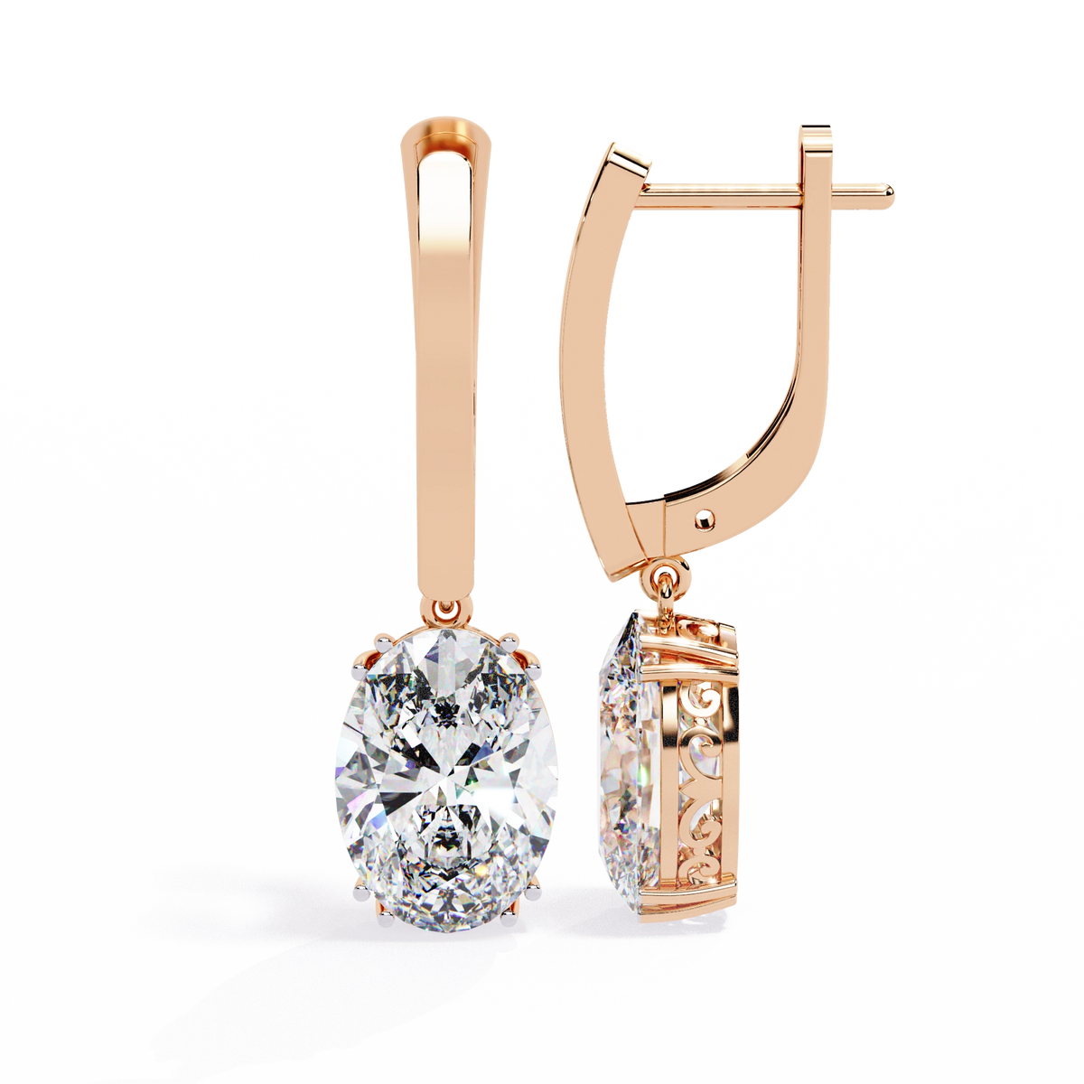 Vintage Hoop Drop Earrings