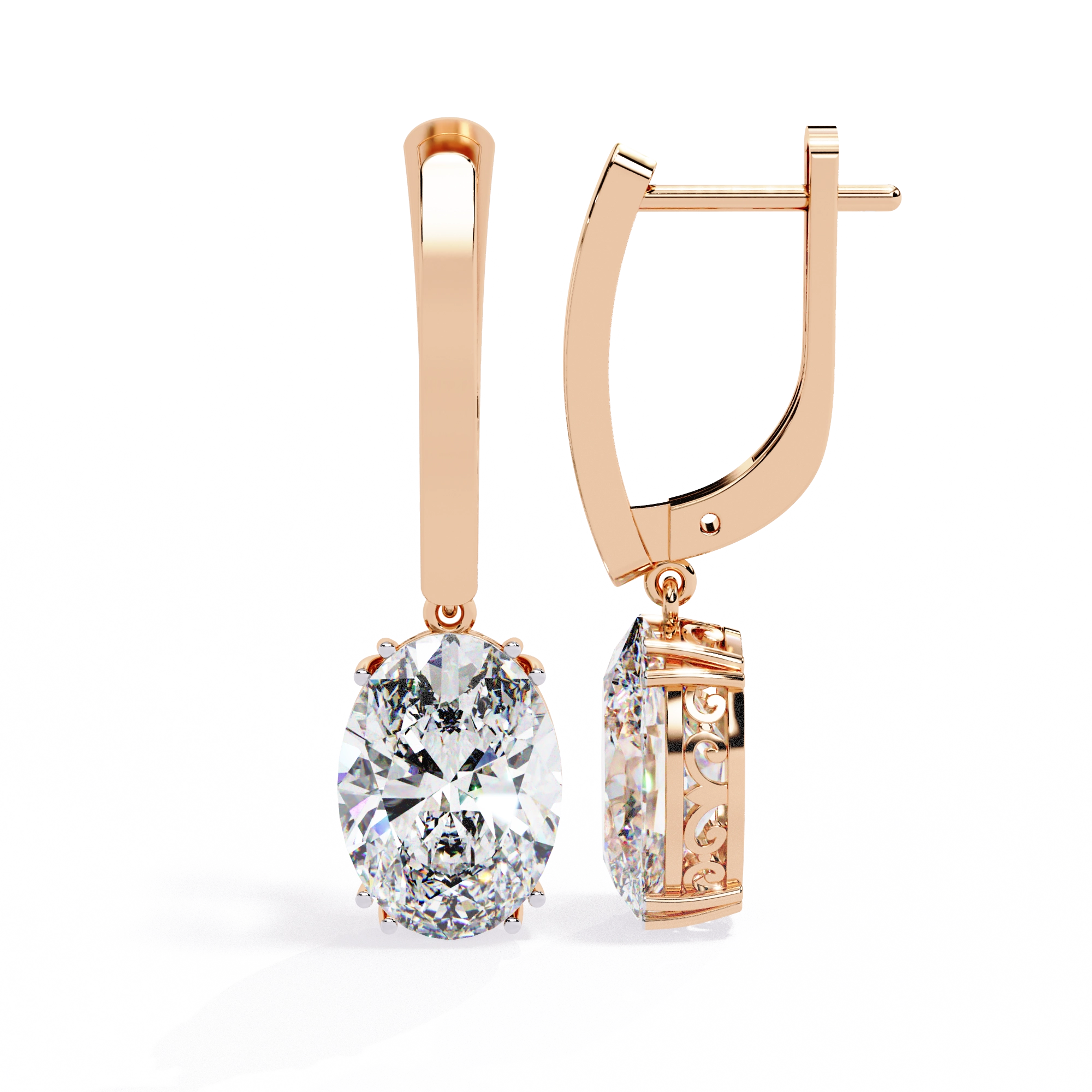 Vintage Hoop Drop Earrings