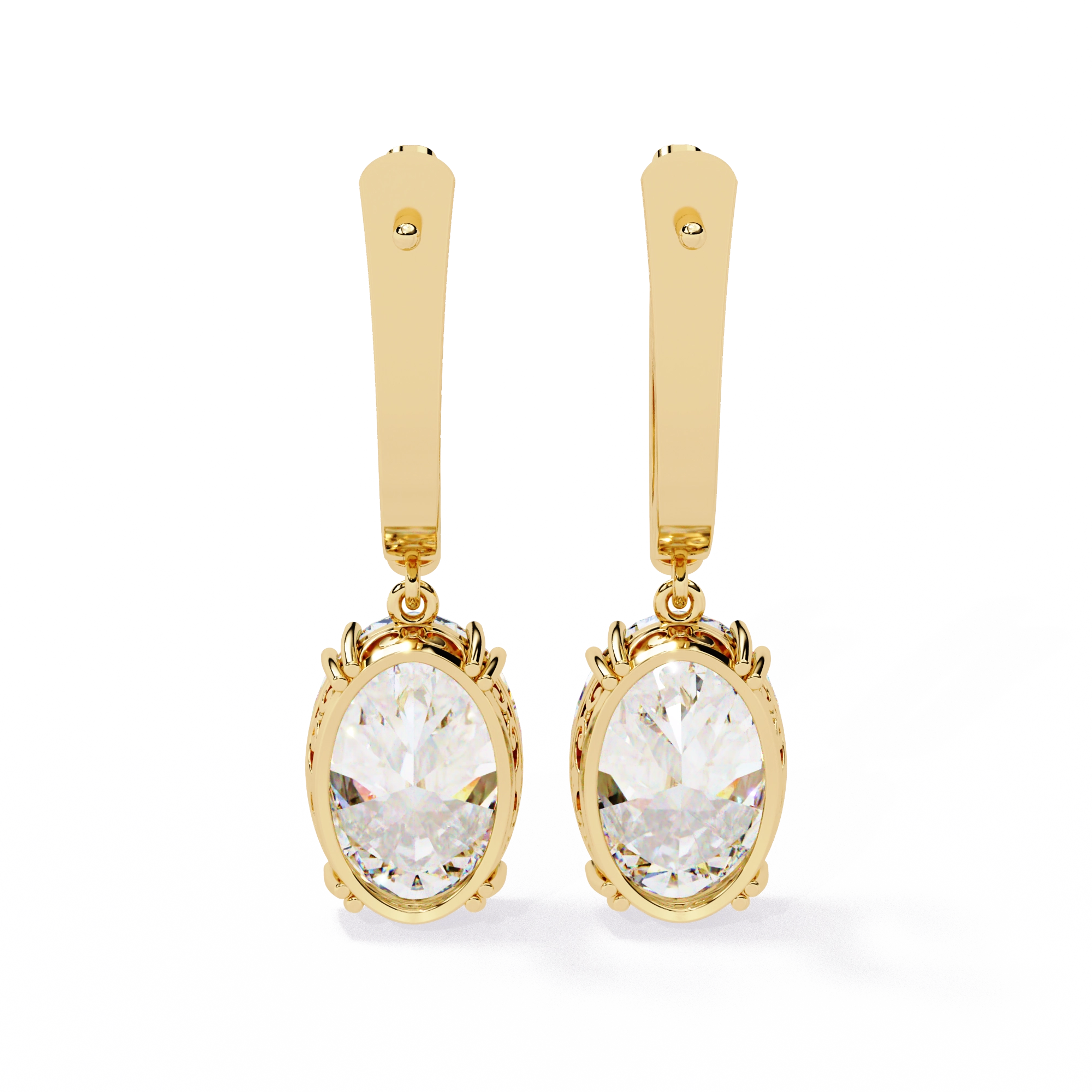 Vintage Hoop Drop Earrings