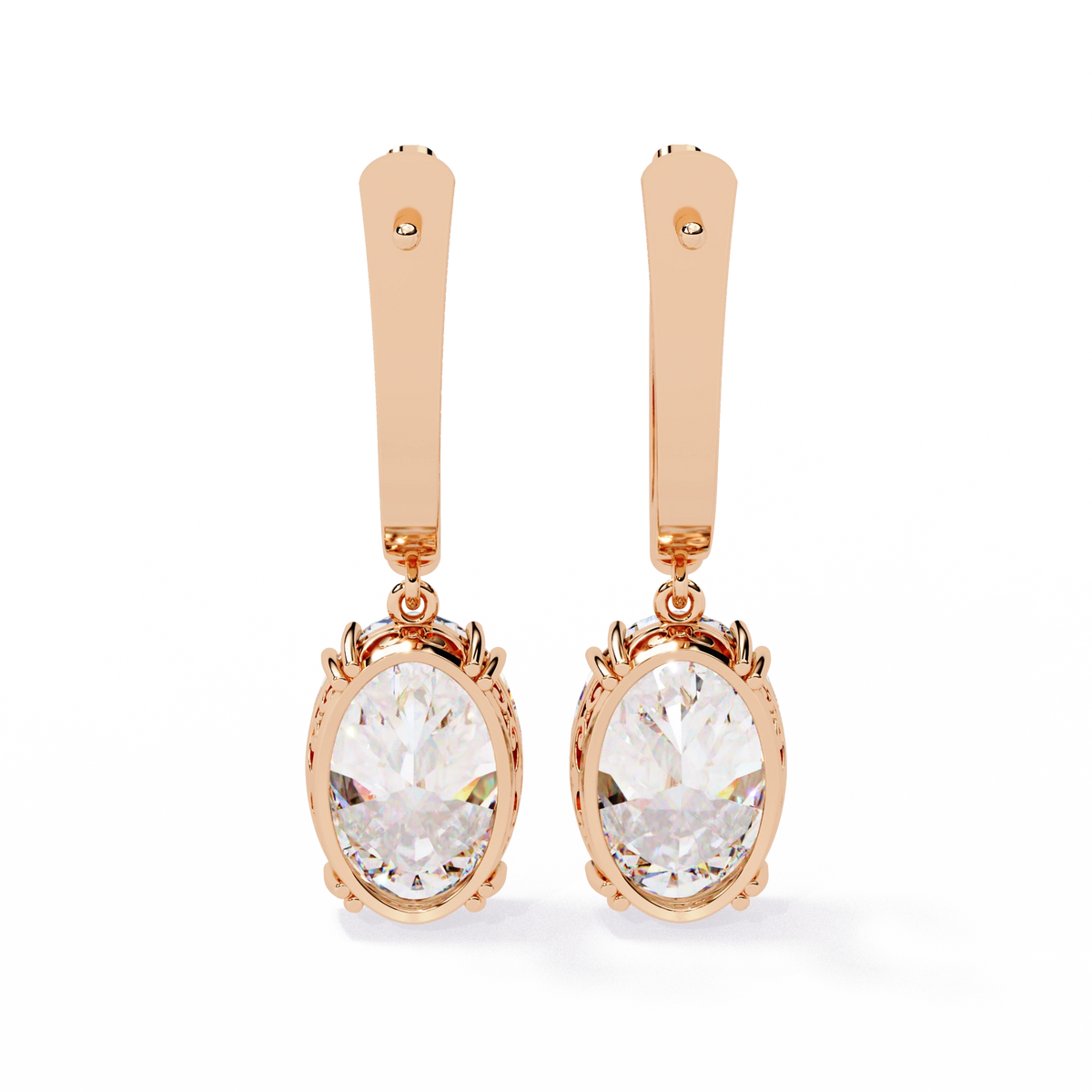 Vintage Hoop Drop Earrings