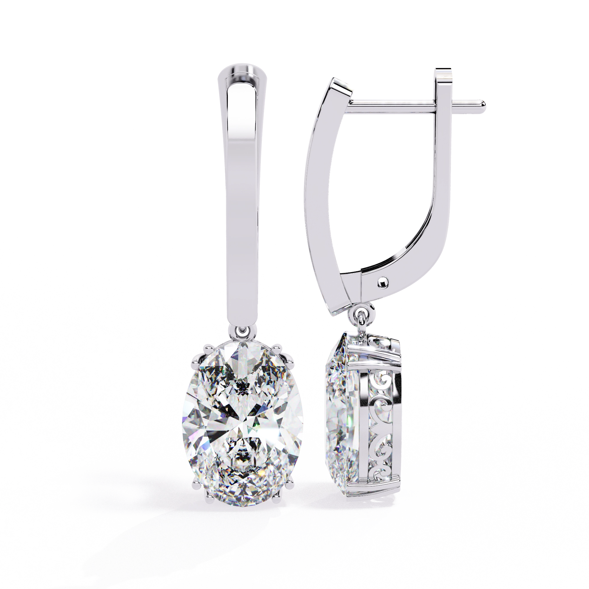 Vintage Hoop Drop Earrings