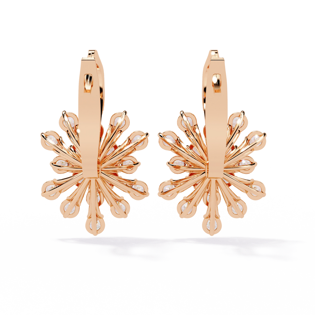 Floral Diamond Statement Earrings
