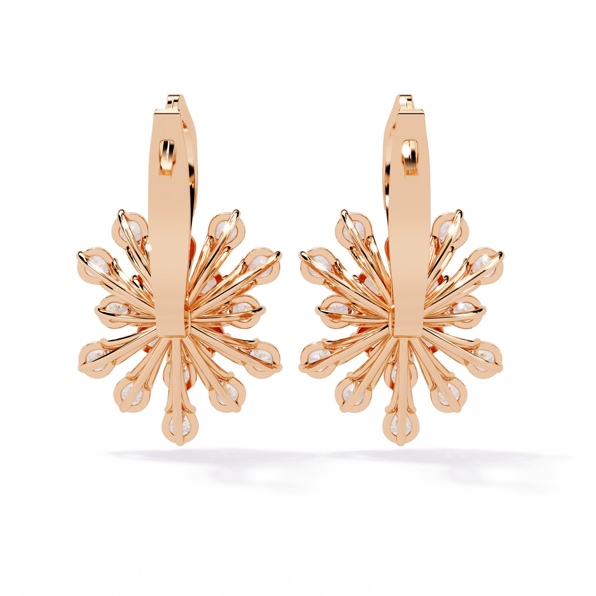 Floral Diamond Statement Earrings
