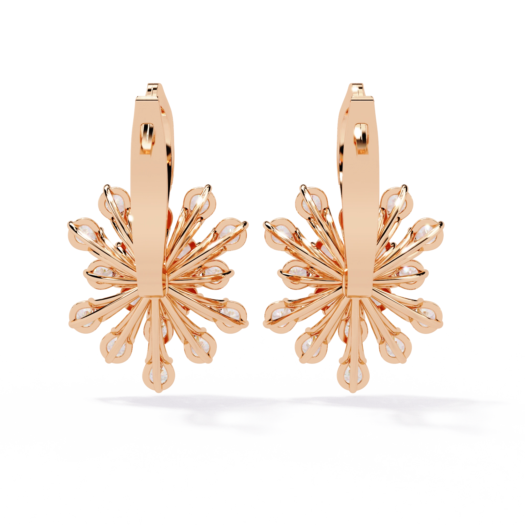 Floral Diamond Statement Earrings