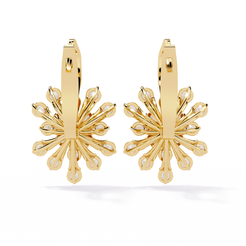 Floral Diamond Statement Earrings