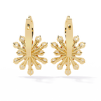 Floral Diamond Statement Earrings