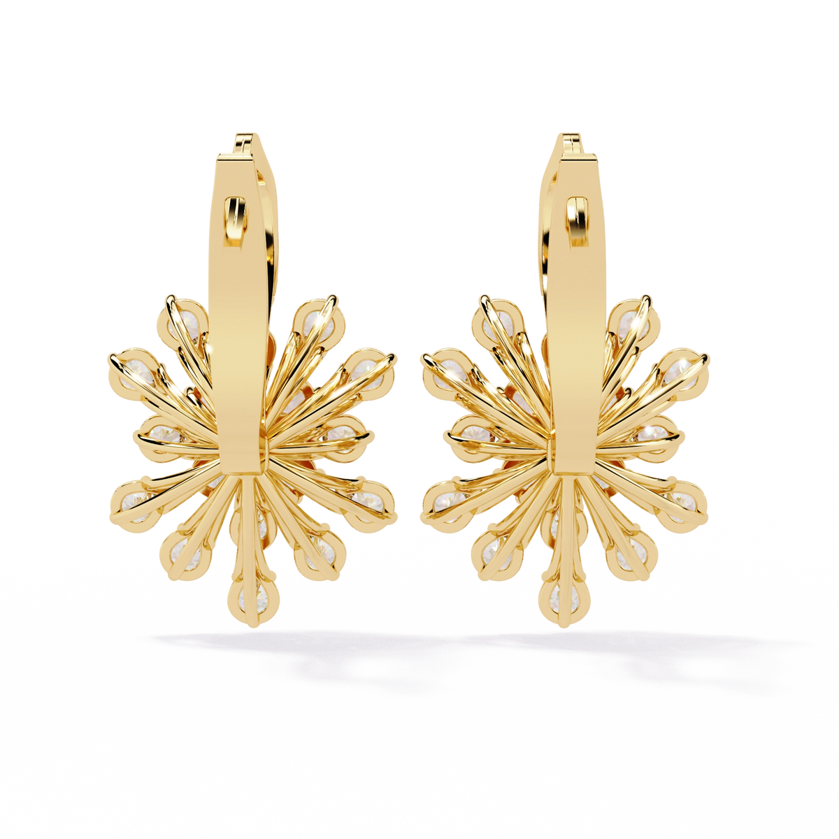 Floral Diamond Statement Earrings