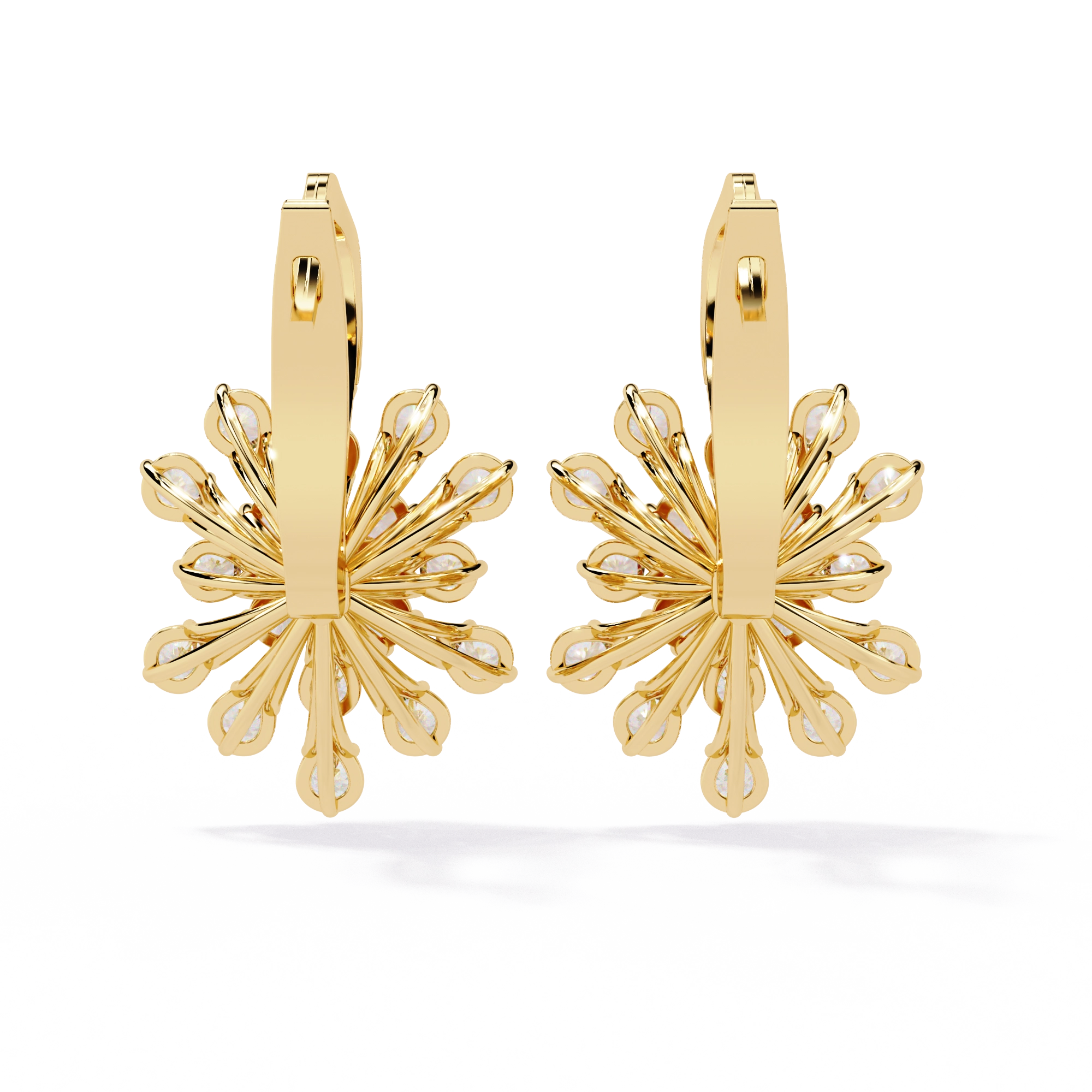 Floral Diamond Statement Earrings