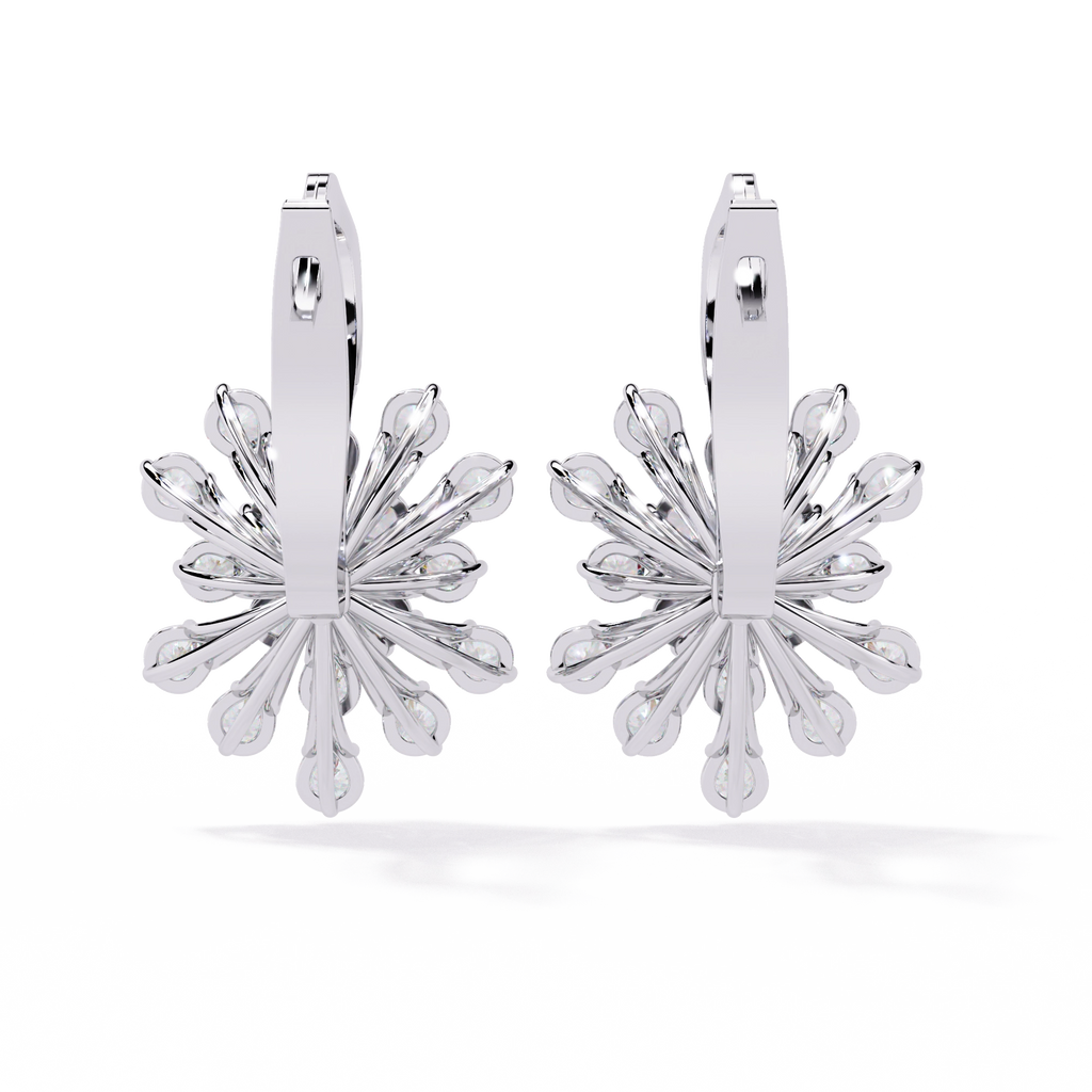 Floral Diamond Statement Earrings