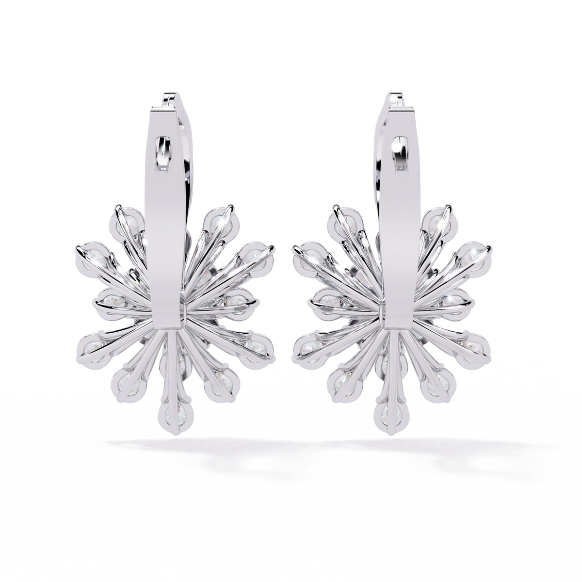 Floral Diamond Statement Earrings