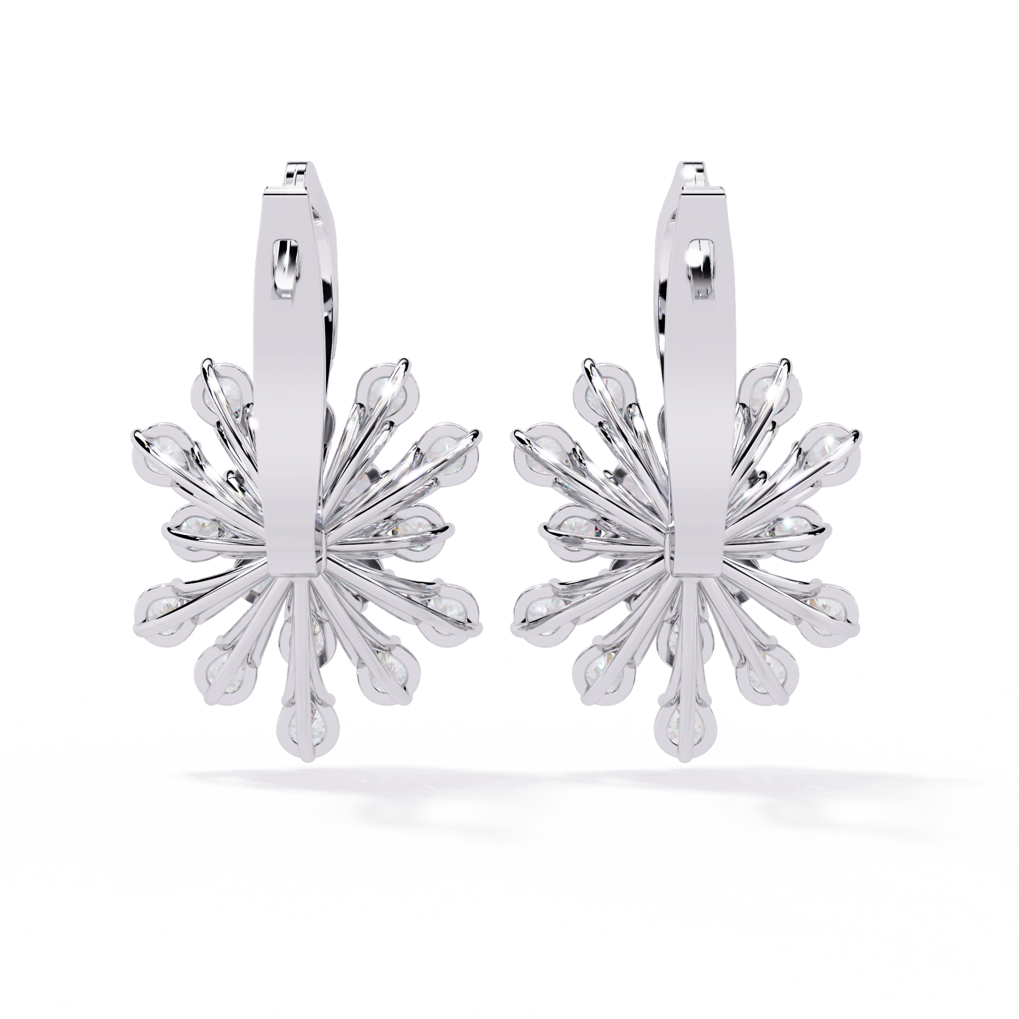 Floral Diamond Statement Earrings