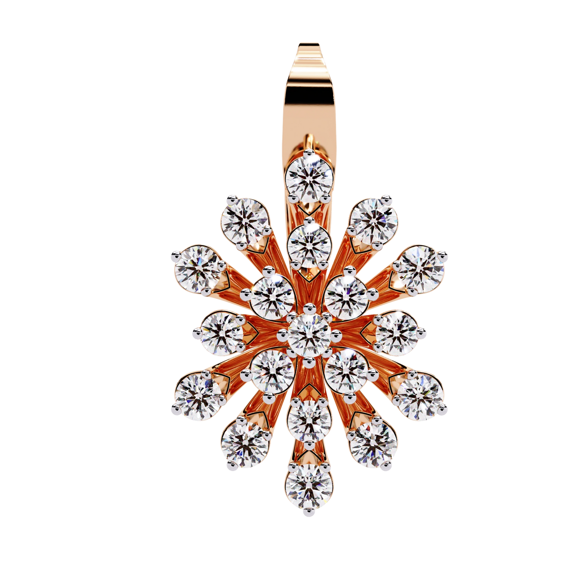 Floral Diamond Statement Earrings