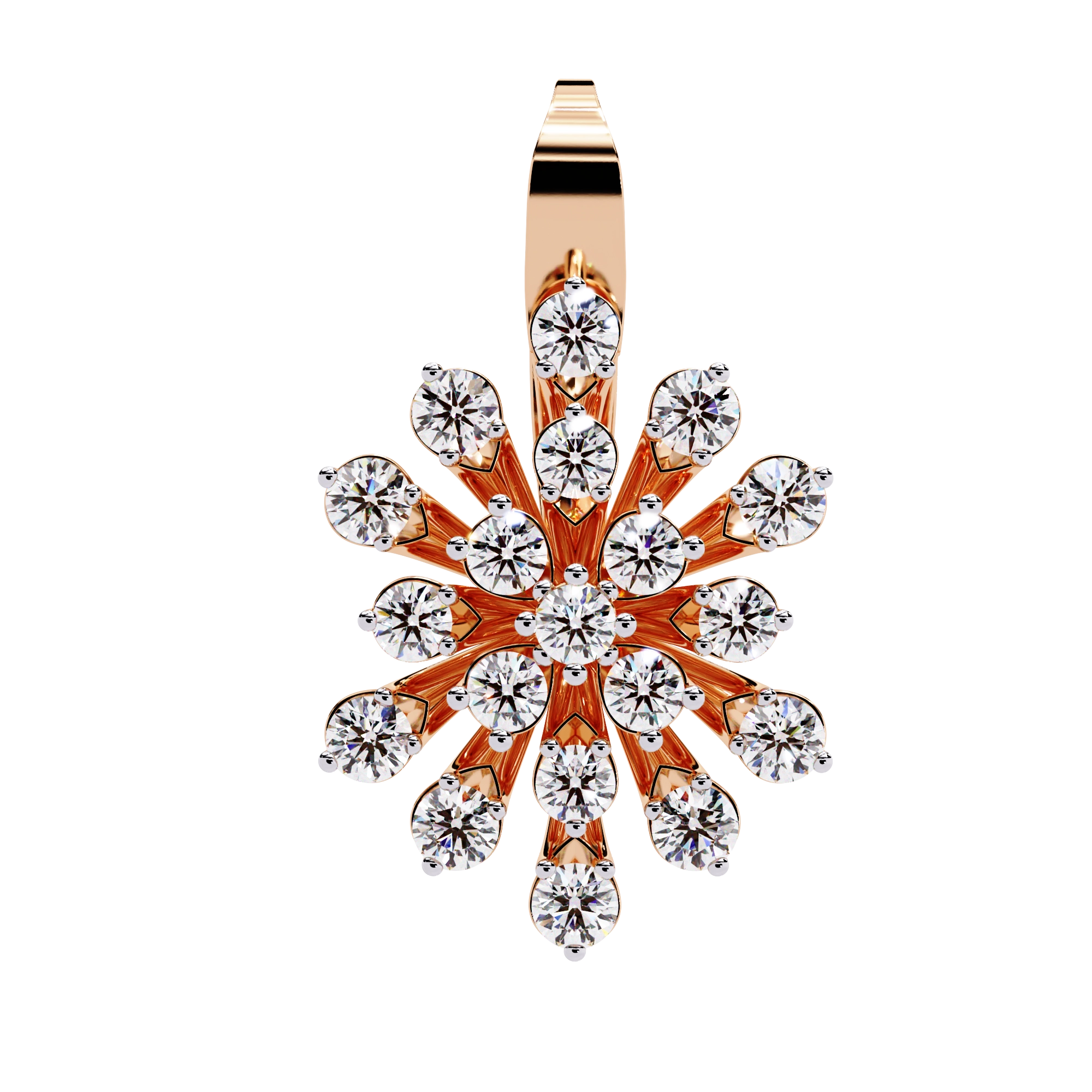 Floral Diamond Statement Earrings