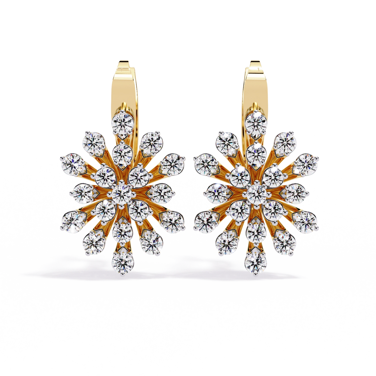 Floral Diamond Statement Earrings