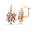 Floral Diamond Statement Earrings