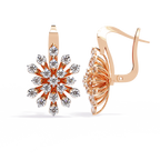 Floral Diamond Statement Earrings