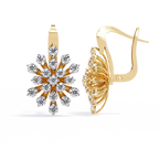 Floral Diamond Statement Earrings