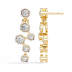 Diamond Drop Chain Earrings