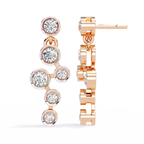 Diamond Drop Chain Earrings