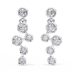 Diamond Drop Chain Earrings