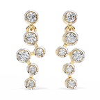 Diamond Drop Chain Earrings
