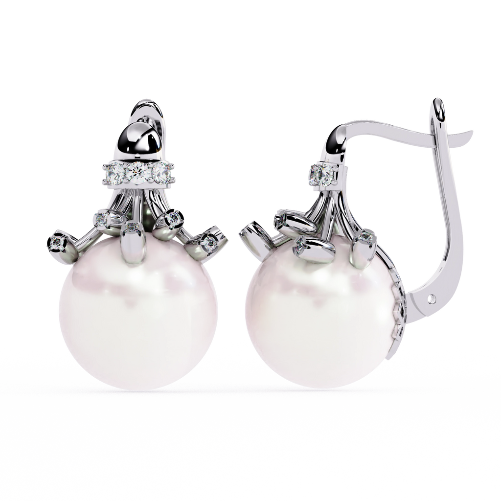 Pearl Drop Statement Earrings