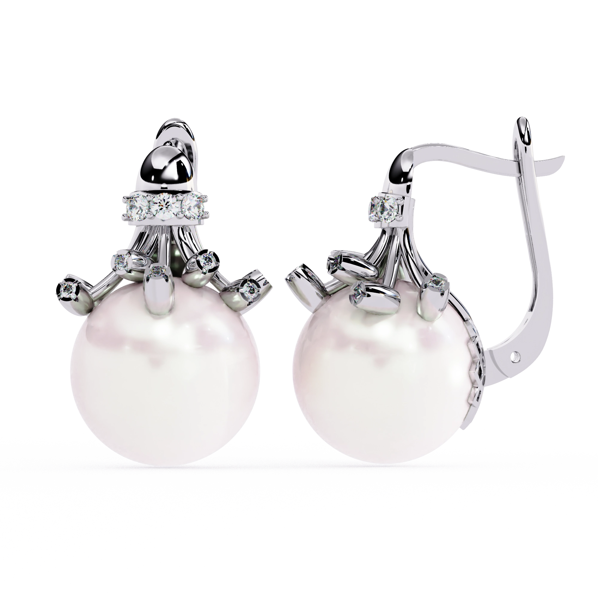 Pearl Drop Statement Earrings