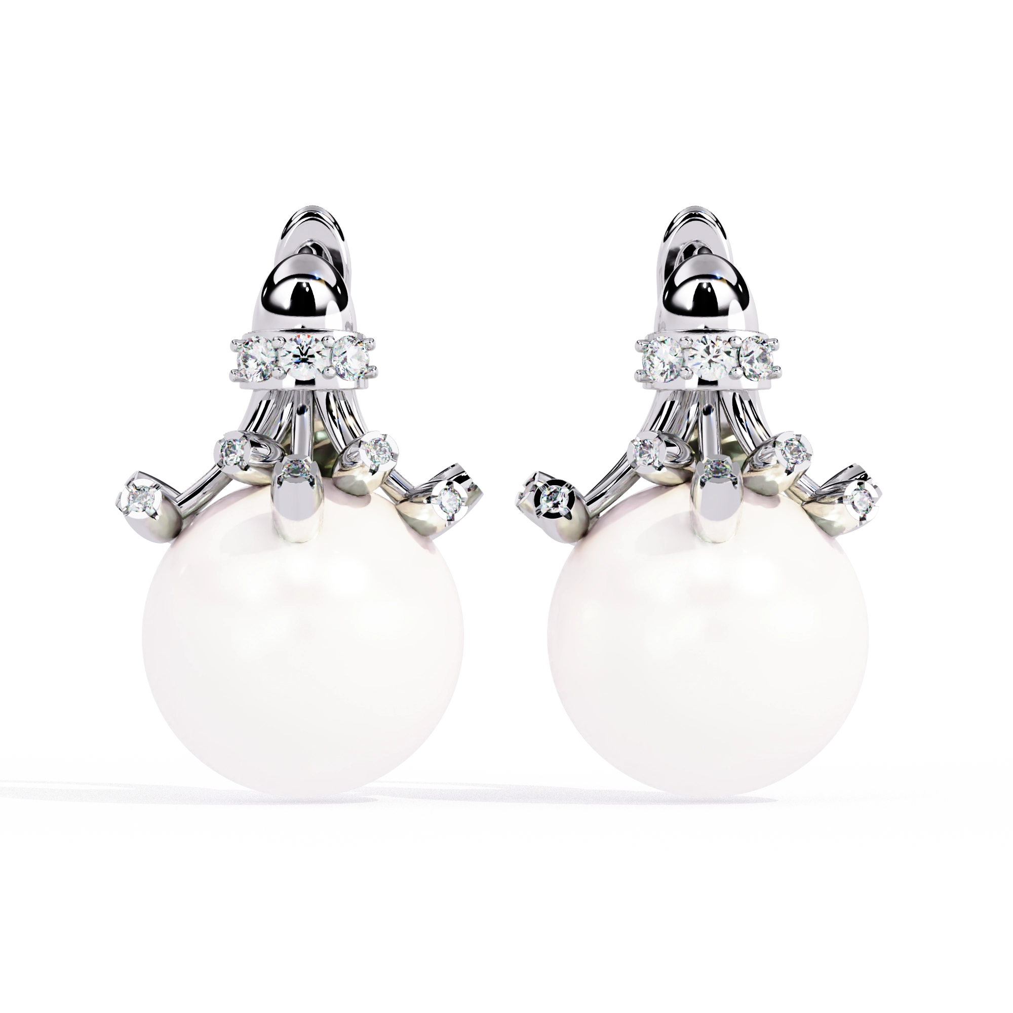 Pearl Drop Statement Earrings