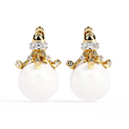 Pearl Drop Statement Earrings
