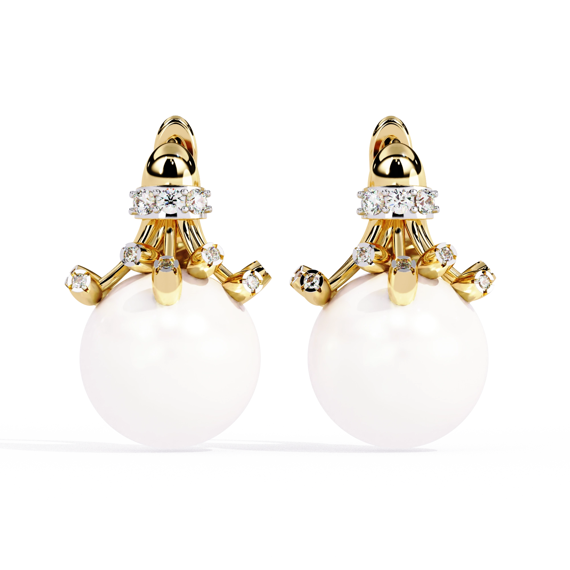 Pearl Drop Statement Earrings