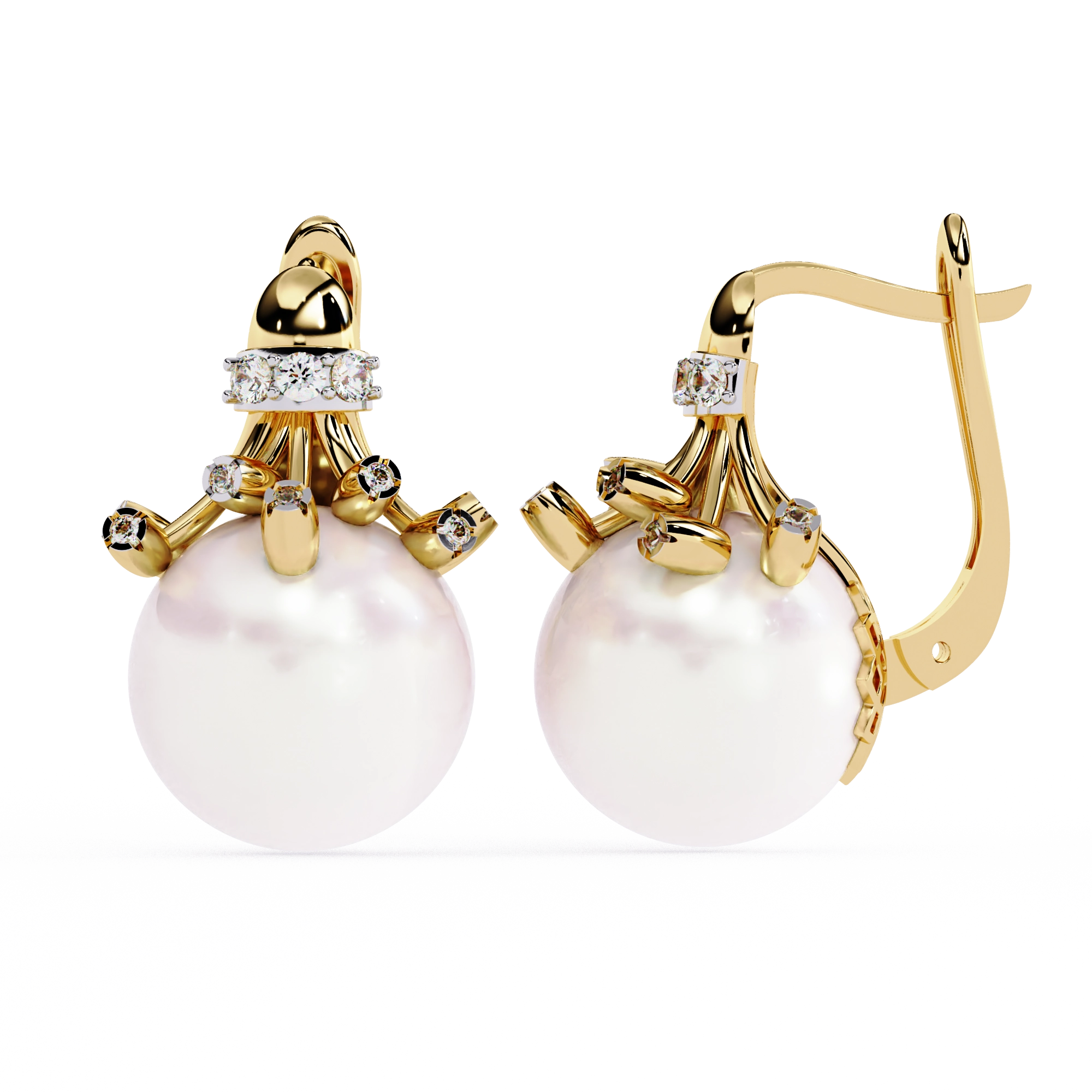 Pearl Drop Statement Earrings