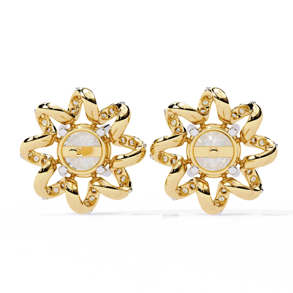 Starburst Diamond Stud Earrings