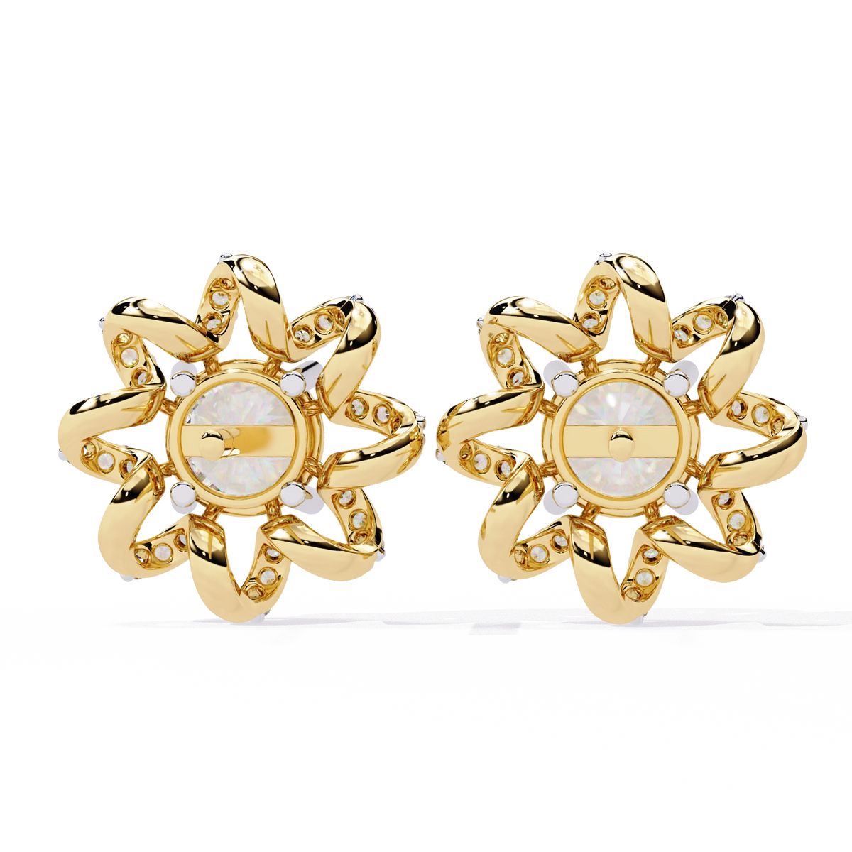 Starburst Diamond Stud Earrings