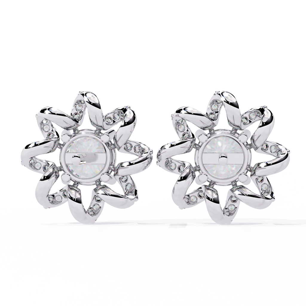 Starburst Diamond Stud Earrings