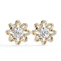 Starburst Diamond Stud Earrings