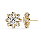 Starburst Diamond Stud Earrings