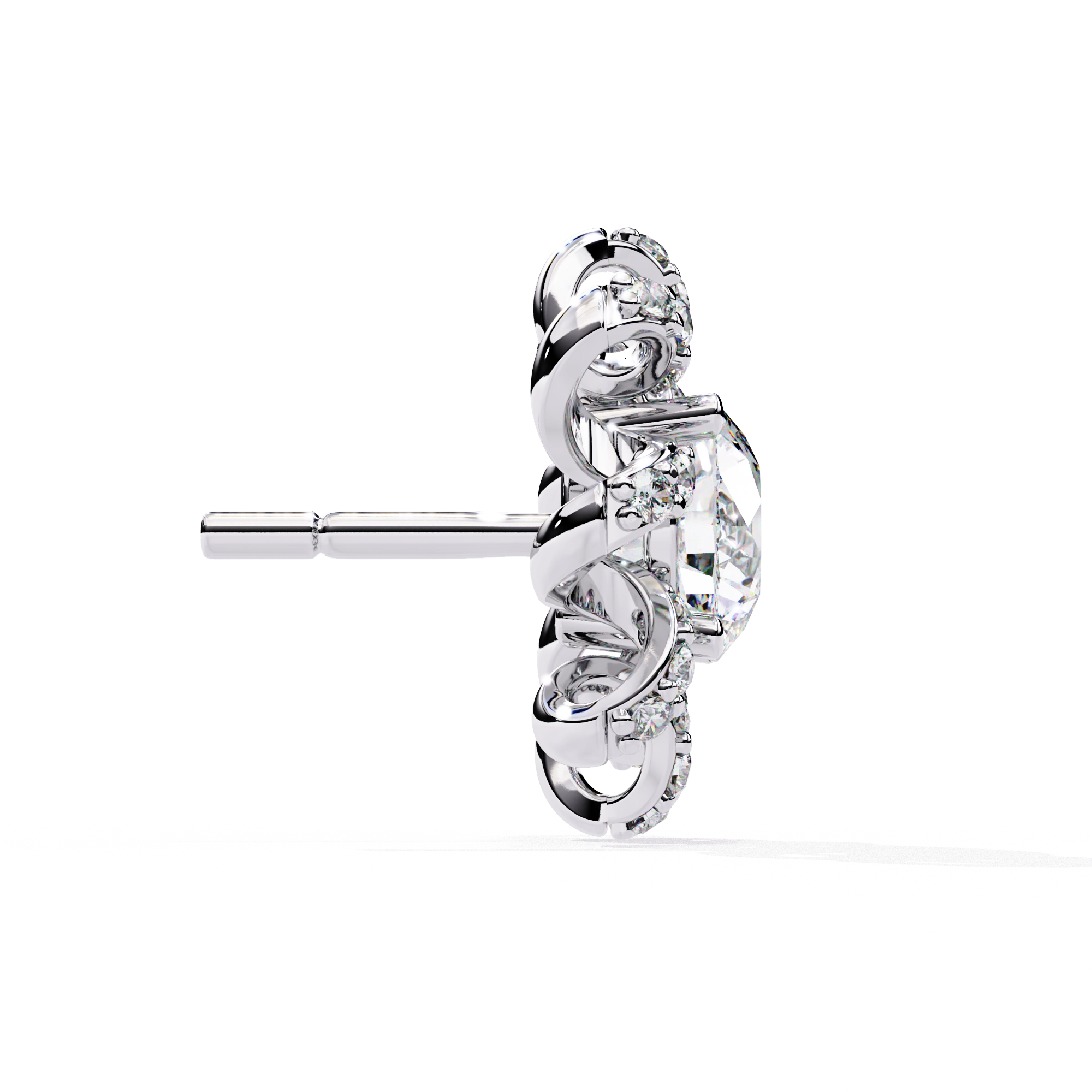 Starburst Diamond Stud Earrings