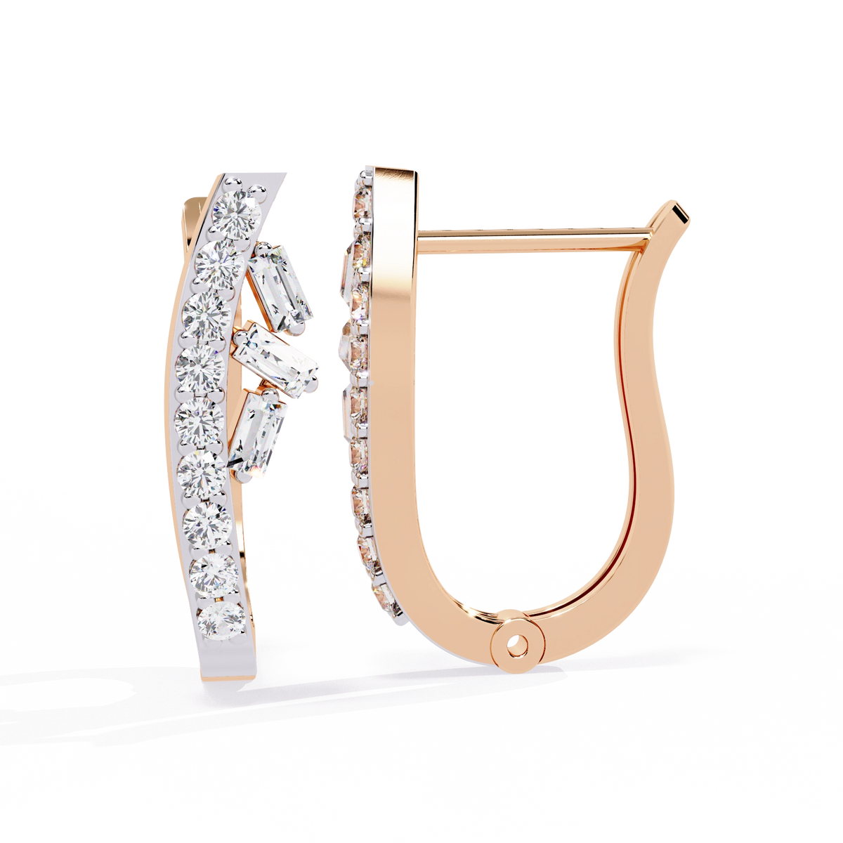 Elegant Diamond Hoop Earrings
