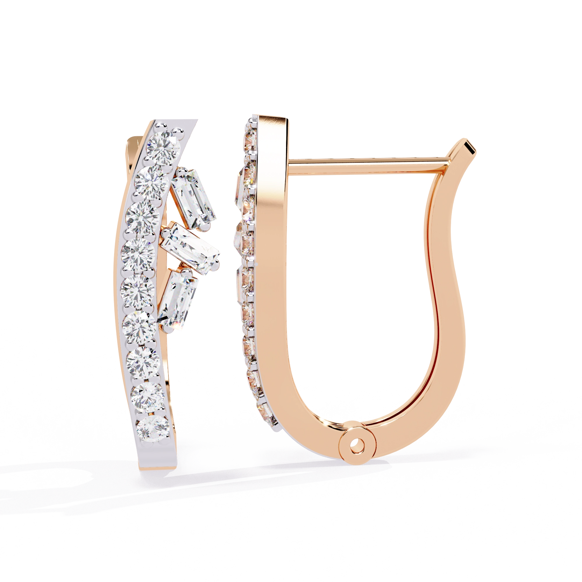 Elegant Diamond Hoop Earrings