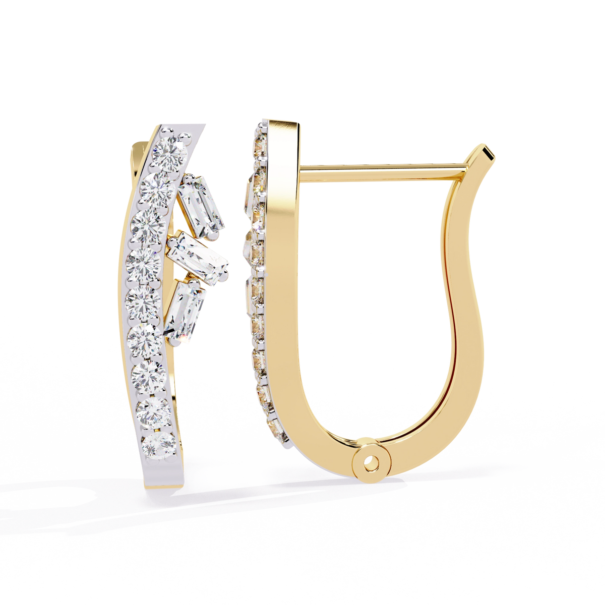 Elegant Diamond Hoop Earrings