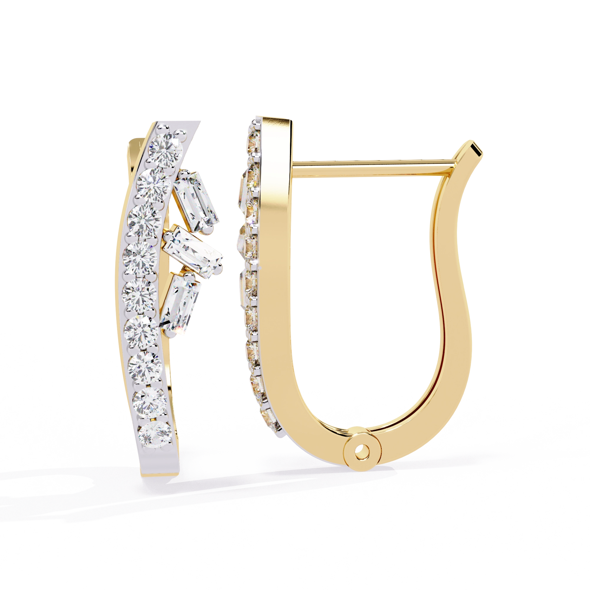 Elegant Diamond Hoop Earrings