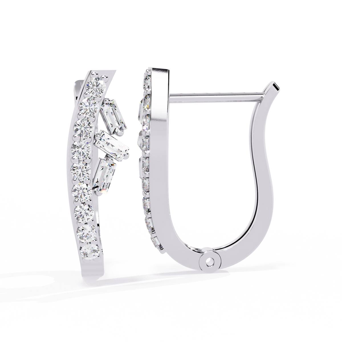 Elegant Diamond Hoop Earrings