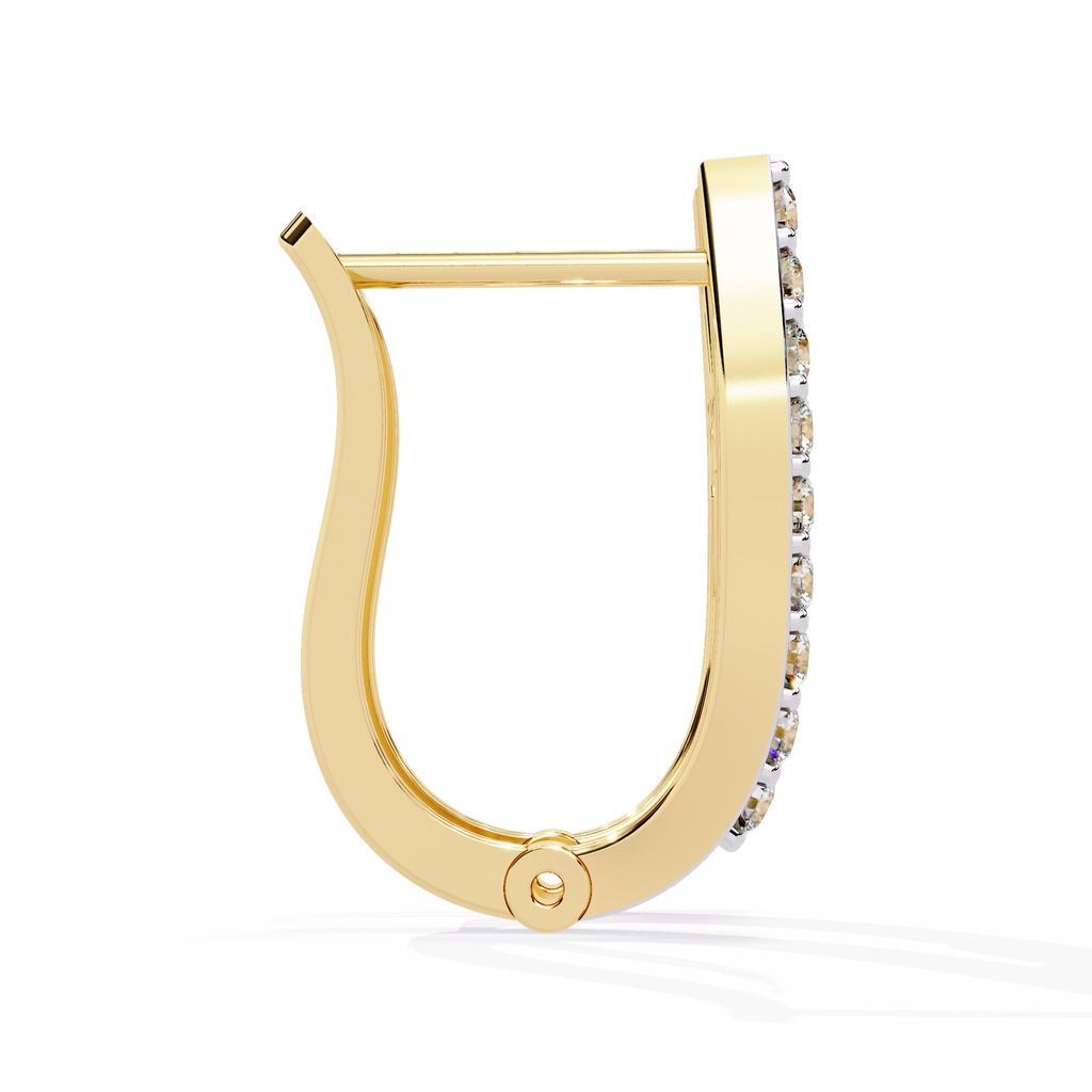Elegant Diamond Hoop Earrings
