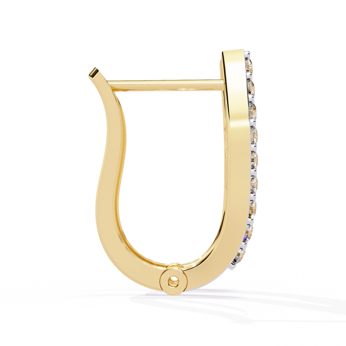 Elegant Diamond Hoop Earrings