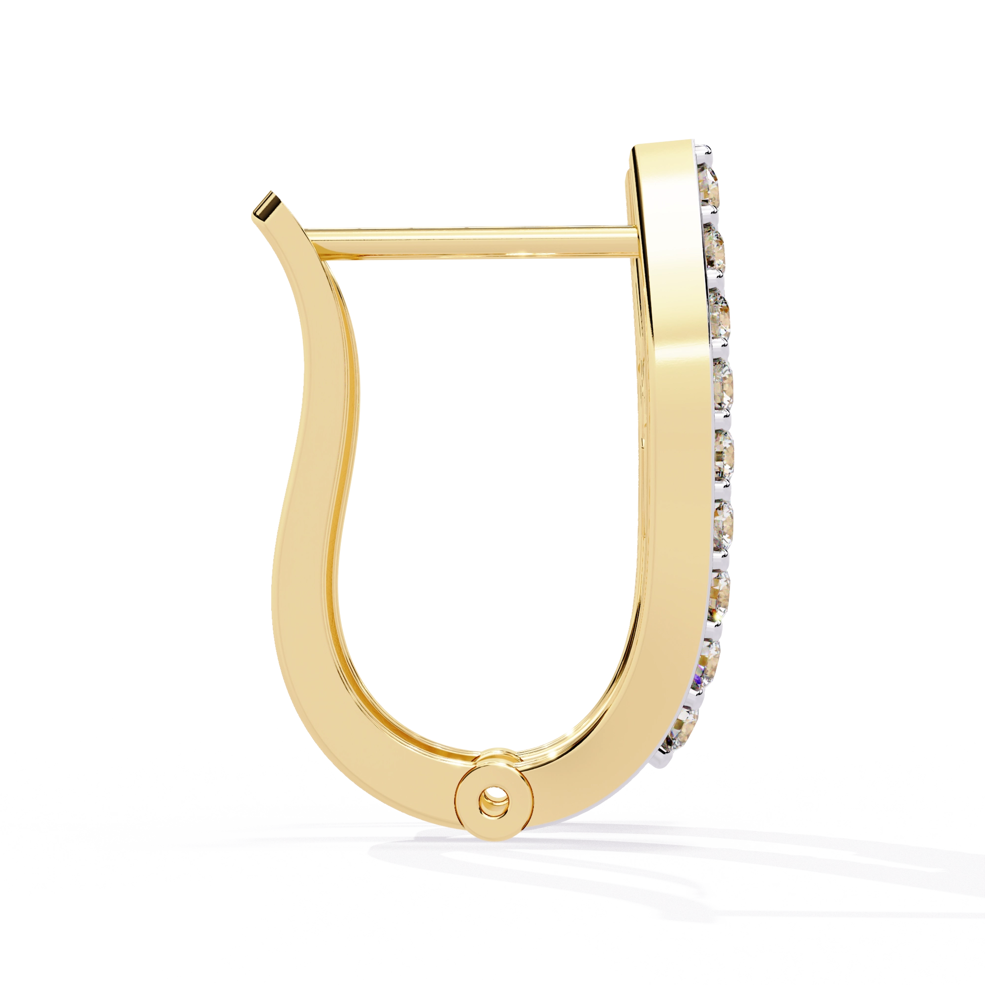 Elegant Diamond Hoop Earrings