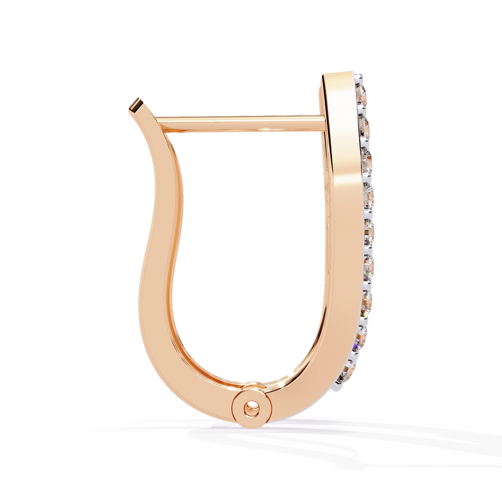 Elegant Diamond Hoop Earrings