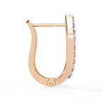 Elegant Diamond Hoop Earrings